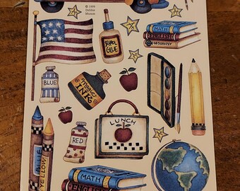 Creative Imaginations Debbie Mumm Sticker Sheet ~  School Days   HTF