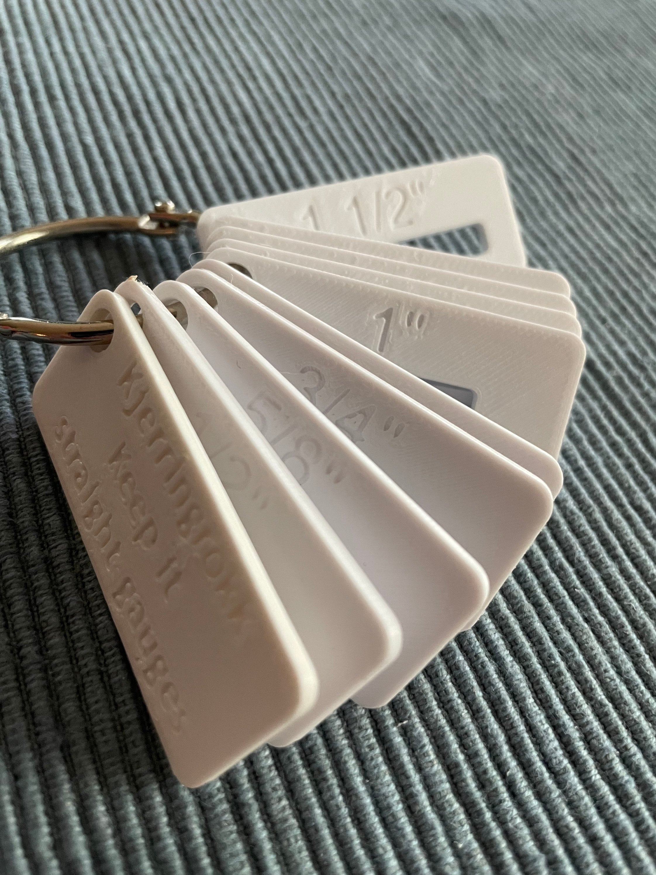 Band weaving width gauge Inches