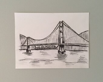 Golden Gate Bridge Sharpie Drawing