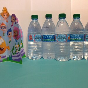Bubble Guppies Water Bottle Label - Great for Parties &quot;Guppy Gulp&quot;