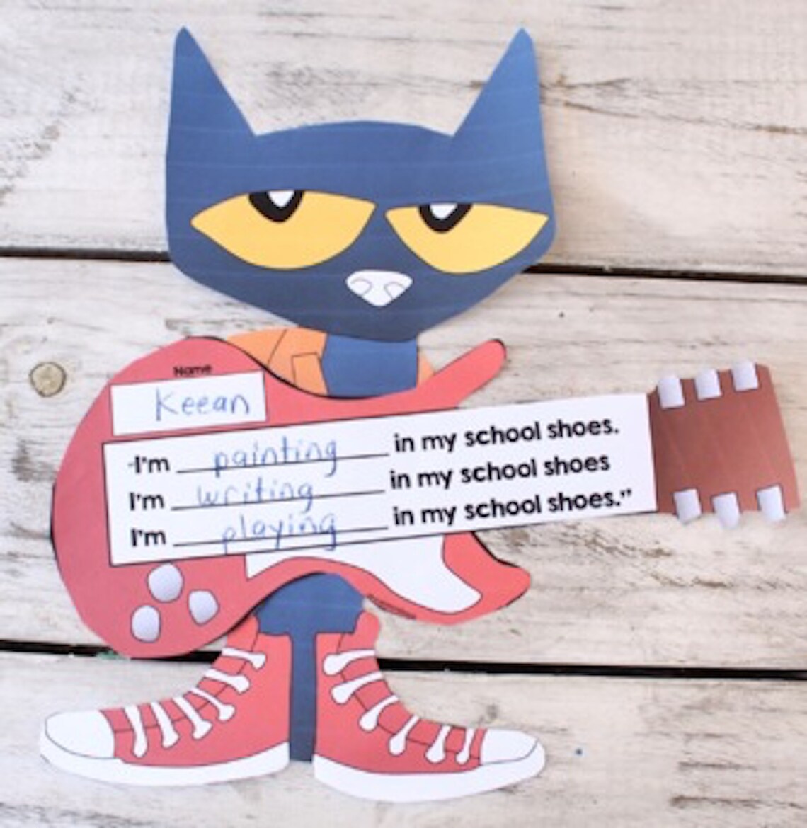 Pete the Cat Rocking in My School Shoes Book Read Aloud Craft Etsy