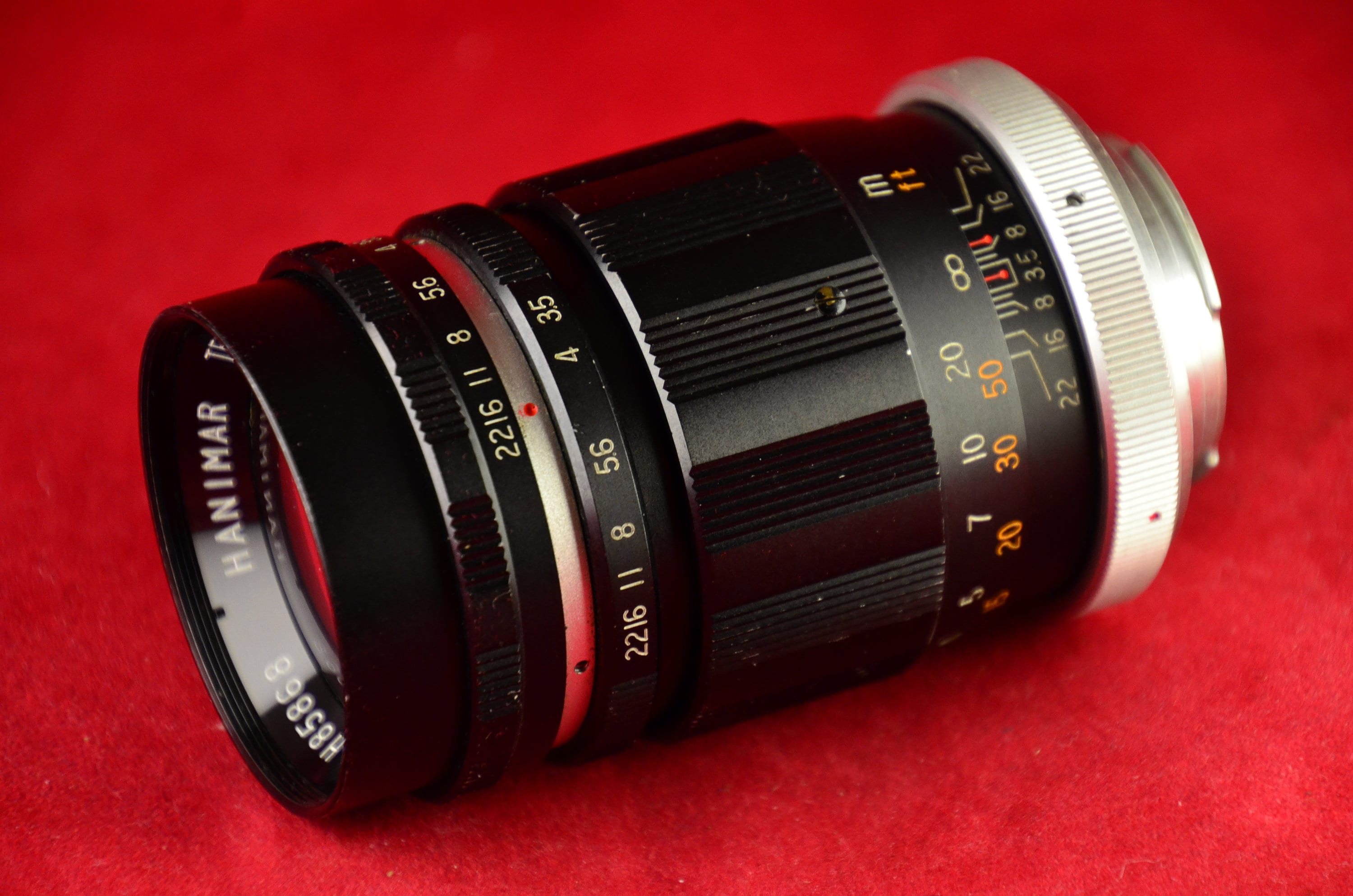 Exakta Fitting 12 BLADES 135 Mm Hanimar Telelens Japan Made