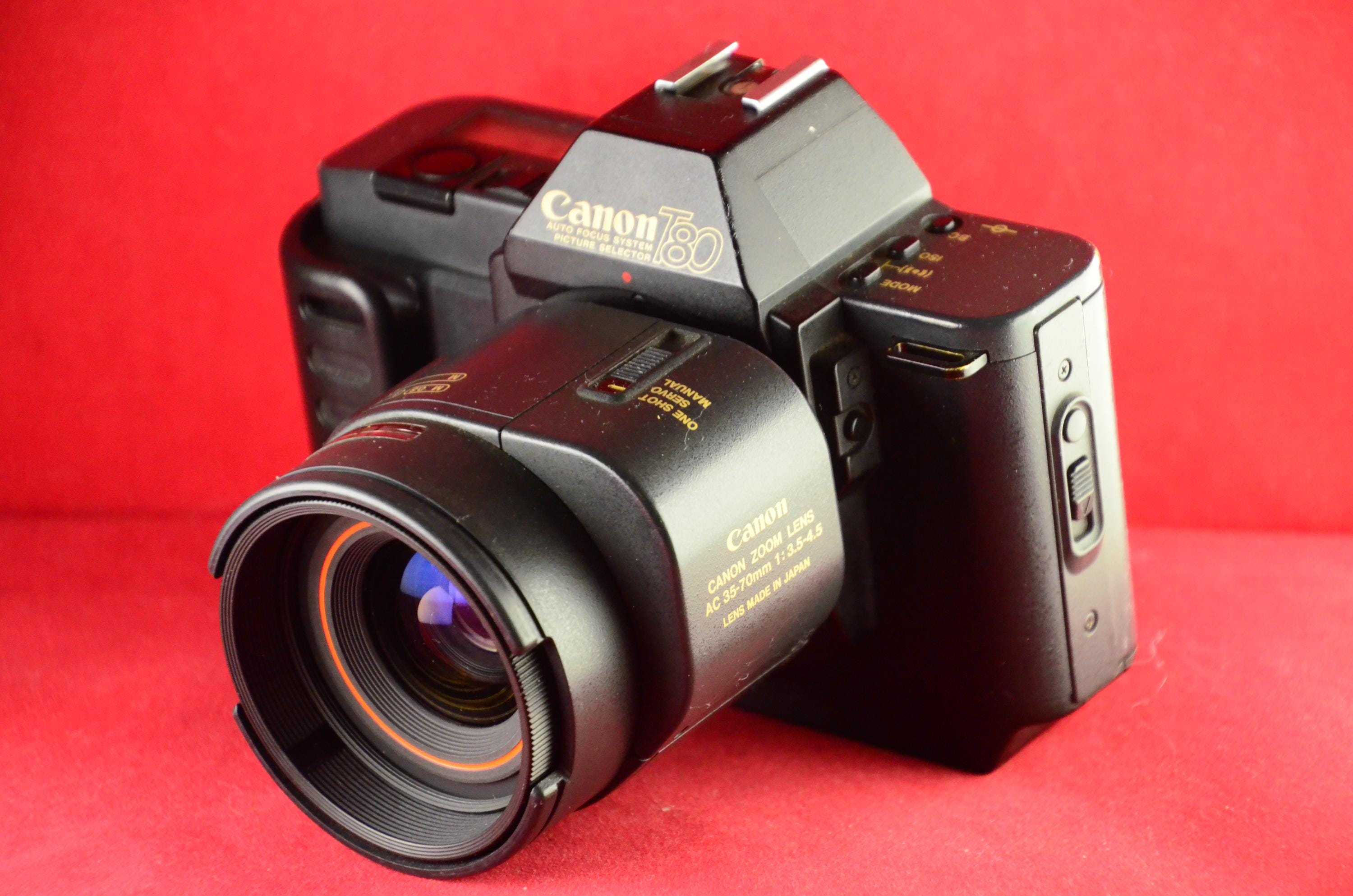 Canon　キャノン　カメラ　T80 レンズ フラッシュ付き　動作未確認 Canon t80 - Etsy 日本