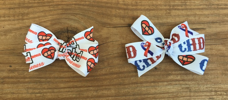 Congenital Heart DefectAwarenessSupportwarriorHeart MomPinwheelRibbonHeadbandGirlsBowHairclip