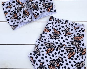Butterfly/monarch/polkadot/bummies/liverpool/textured/baby/headwraps/large bow/headband