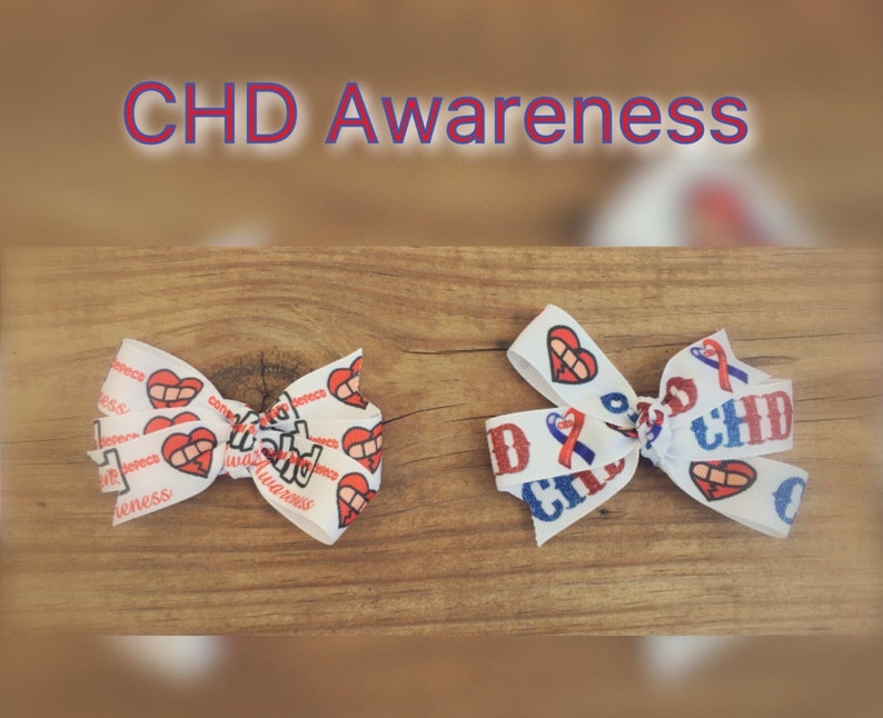 Congenital Heart DefectAwarenessSupportwarriorHeart MomPinwheelRibbonHeadbandGirlsBowHairclip