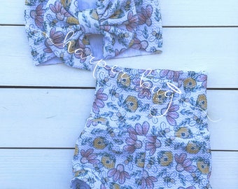 Bee/hive/flower/skirted/bummies/liverpool/textured/baby/headwraps/large bow/headband