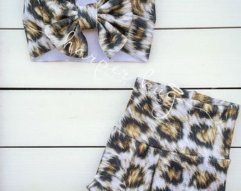 Cheetah/spots/big cat/skirted/bummies/liverpool/textured/baby/headwraps/large bow/headband