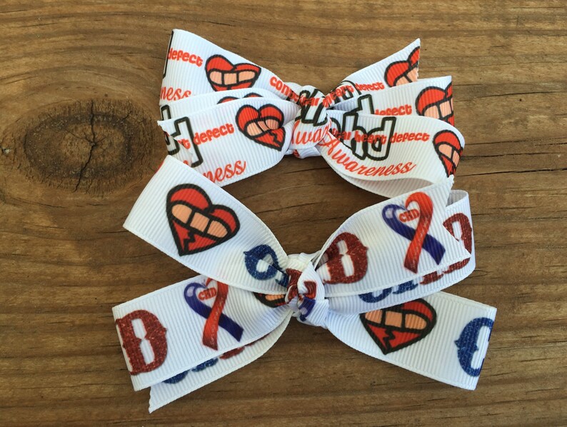 Congenital Heart DefectAwarenessSupportwarriorHeart MomPinwheelRibbonHeadbandGirlsBowHairclip
