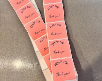 Roze ronde stickers voor pick-up van 2 inch, naamkaartjes voor pick-up
