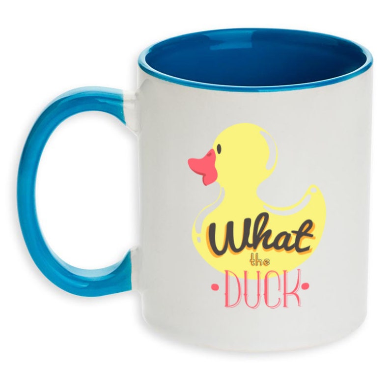 Unique What the Duck Coffee Mug With Optional Personalized Etsy