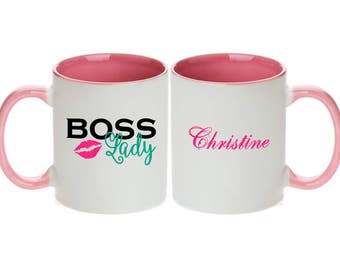 Boss Lady Gift Mug with Optional Personalized Name! -  Ships within 2 Days!