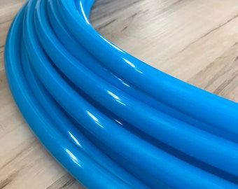 3/4" Bioluminescent Blue (Glossy) Polypro Hoop- Colored Polypro Hoop, Custom Hoop, Bright Blue Hoop, Radioactive Blue Hoop, Neon Blue Hoop