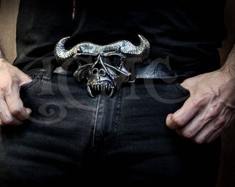 V2.0 Acme Brand DANZIG KISS SKULL Metal Belt Buckle Samhain