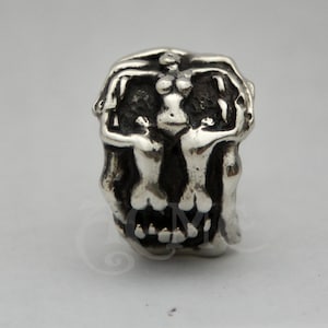 Voluptuous Mors Death  Salvador Dali &#39;s Skull Ring Hand sculpt naked lady..ACME EXCLUSIVE