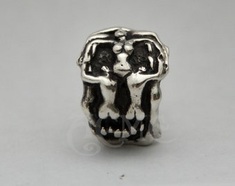 Voluptuous Mors Death  Salvador Dali 's Skull Ring Hand sculpt naked lady..ACME EXCLUSIVE