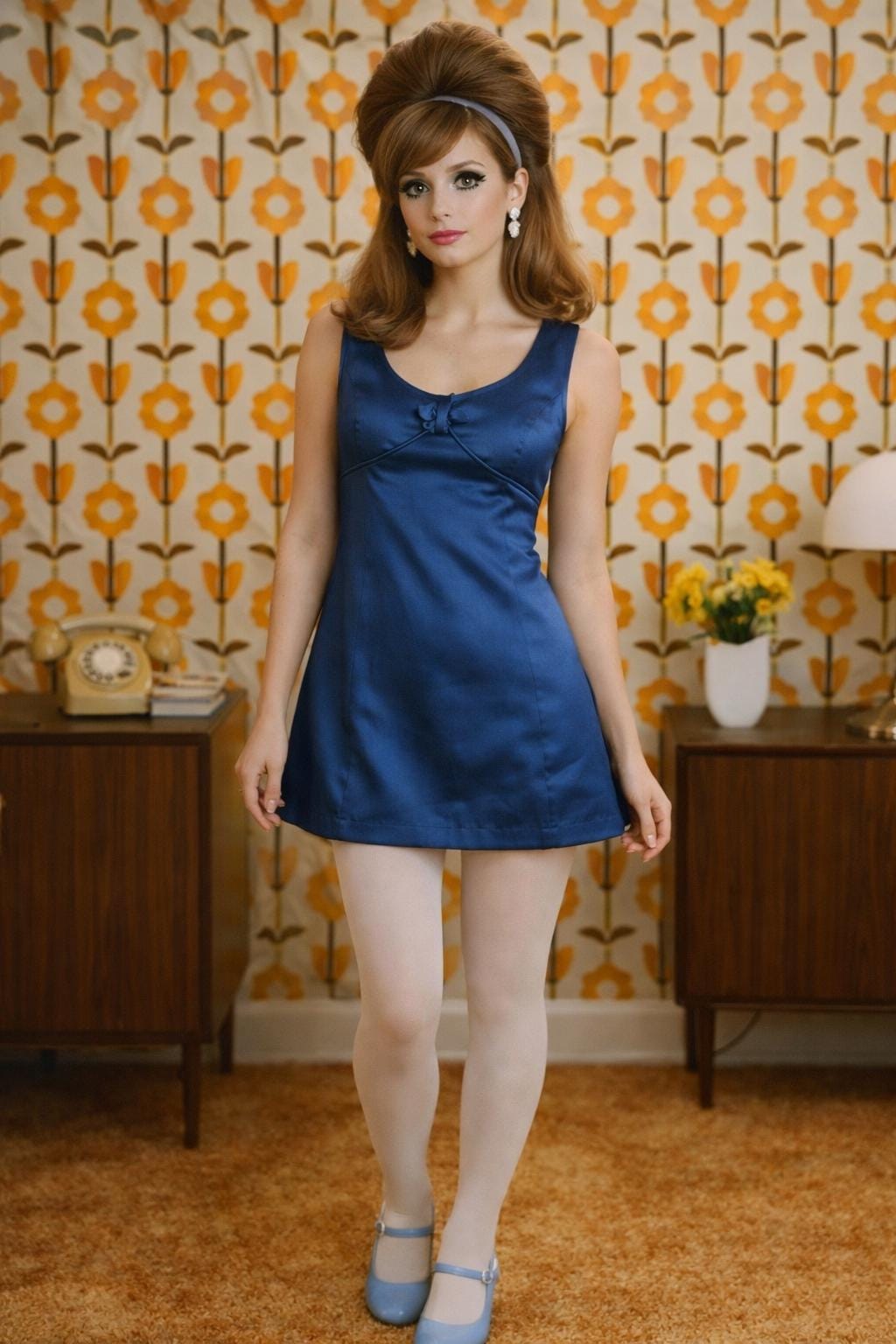 navy blue dress for baby girl Twiggy a Line Dress