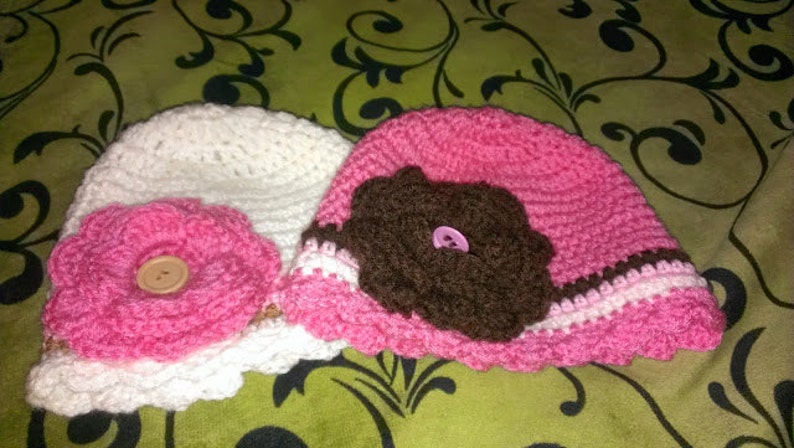Crochet baby hat.