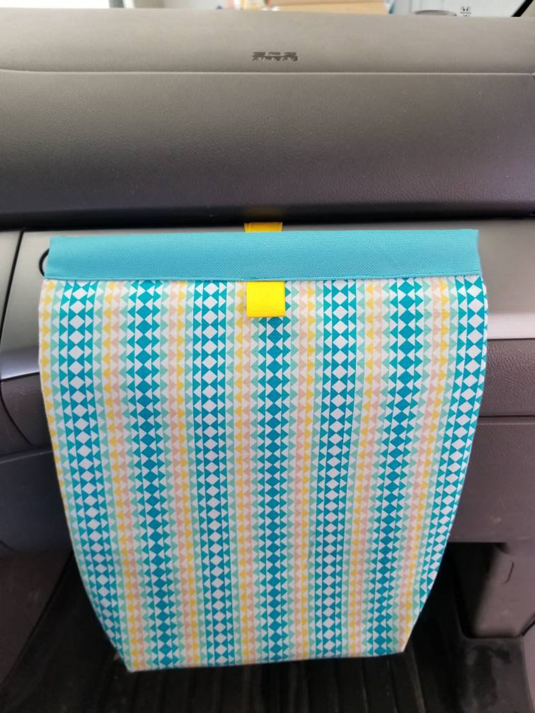 Car Trash Bag With Snap Top and Waterproof Liner, Vehicle Trash Bag