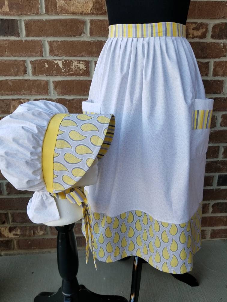 2piece half apron with set Pioneer Costume Trek Etsy