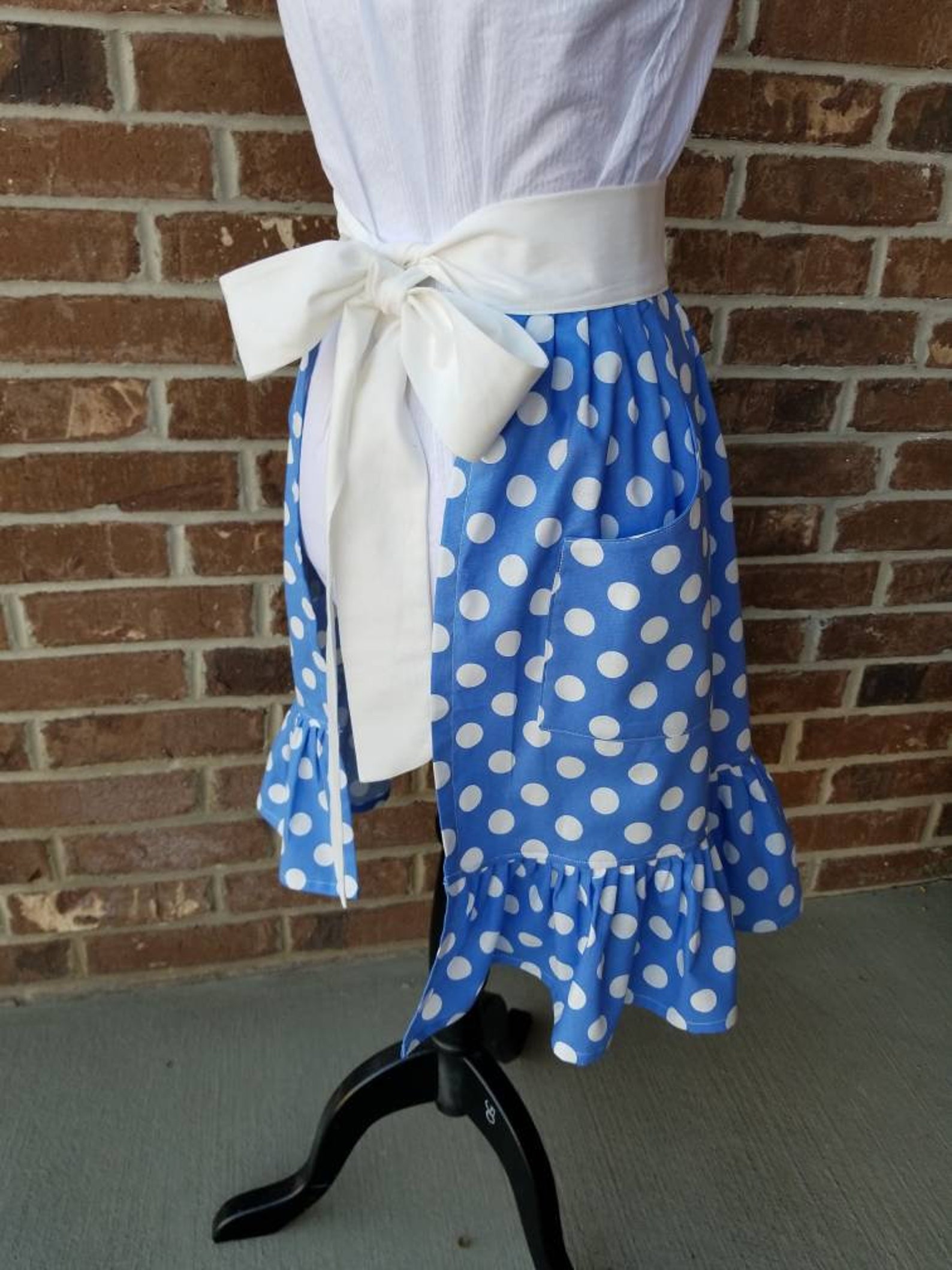 I Love Lucy Apron Cooking Apron Polka Dot Lucy Apron Ruffle Etsy