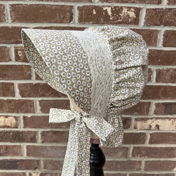 Pioneer Bonnet, Costume Bonnet, Pioneer Costume, Trek Bonnet, Prairie style, Pioneer Bonnet, Pilgrim Bonnet, Dress-up Bonnet, Cosplay, Trek