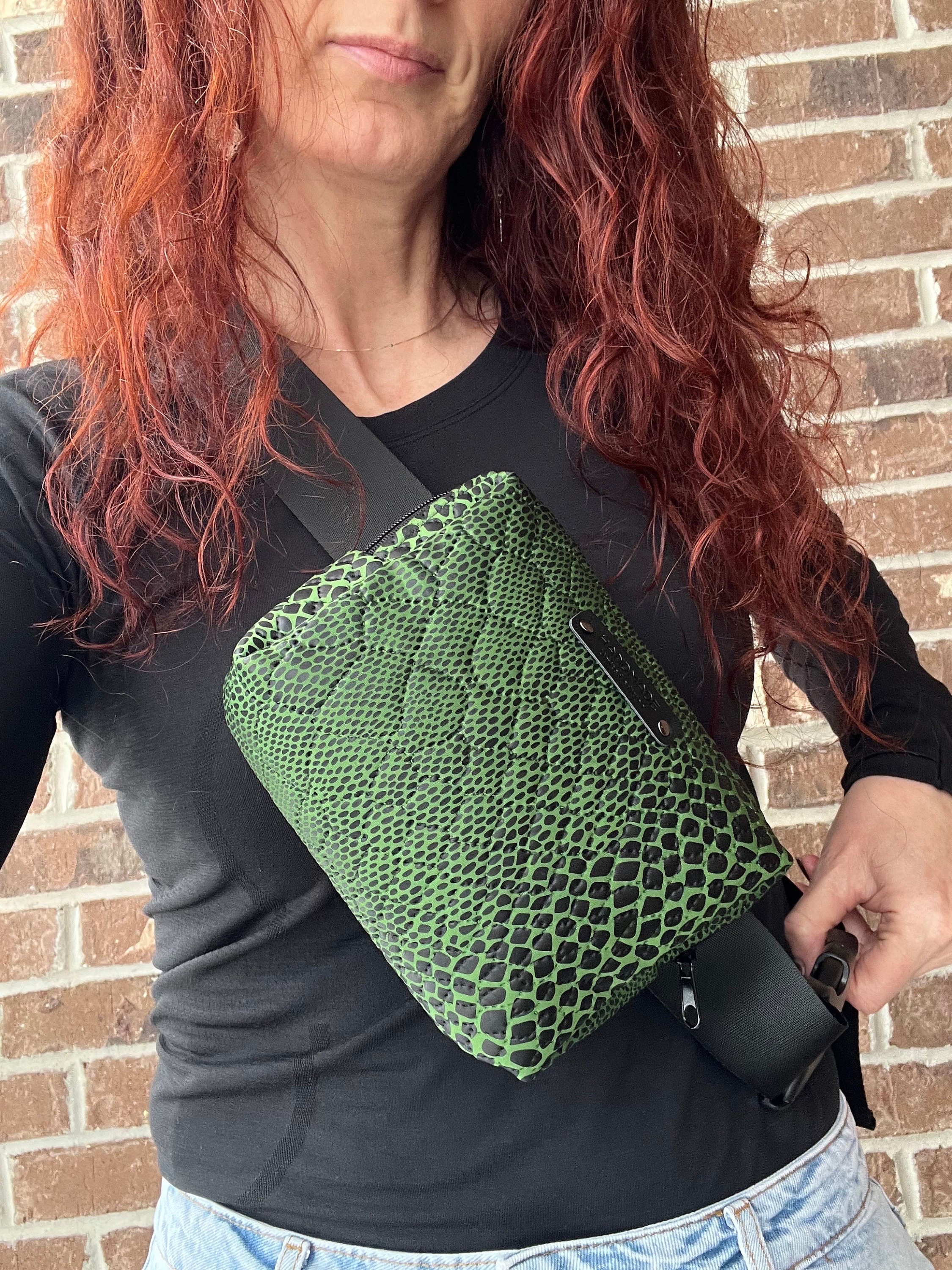 Lime green snake print purse outlet