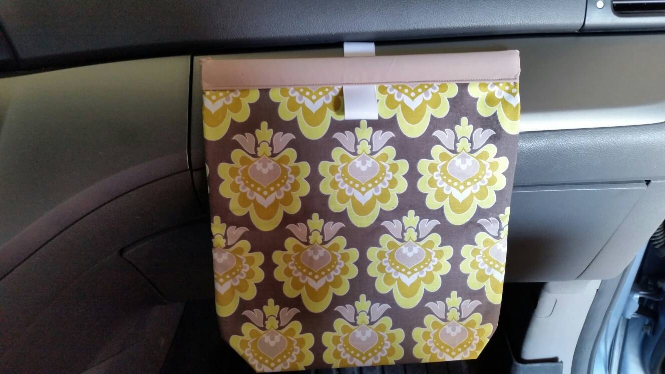 Car Glovebox Fabric Trash Bag with snap top and waterproof Etsy