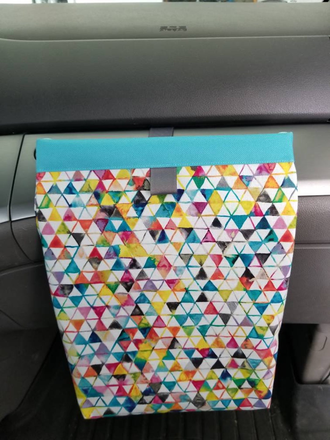 Car Trash Bag With Snap Top and Waterproof Liner, Vehicle Trash Bag