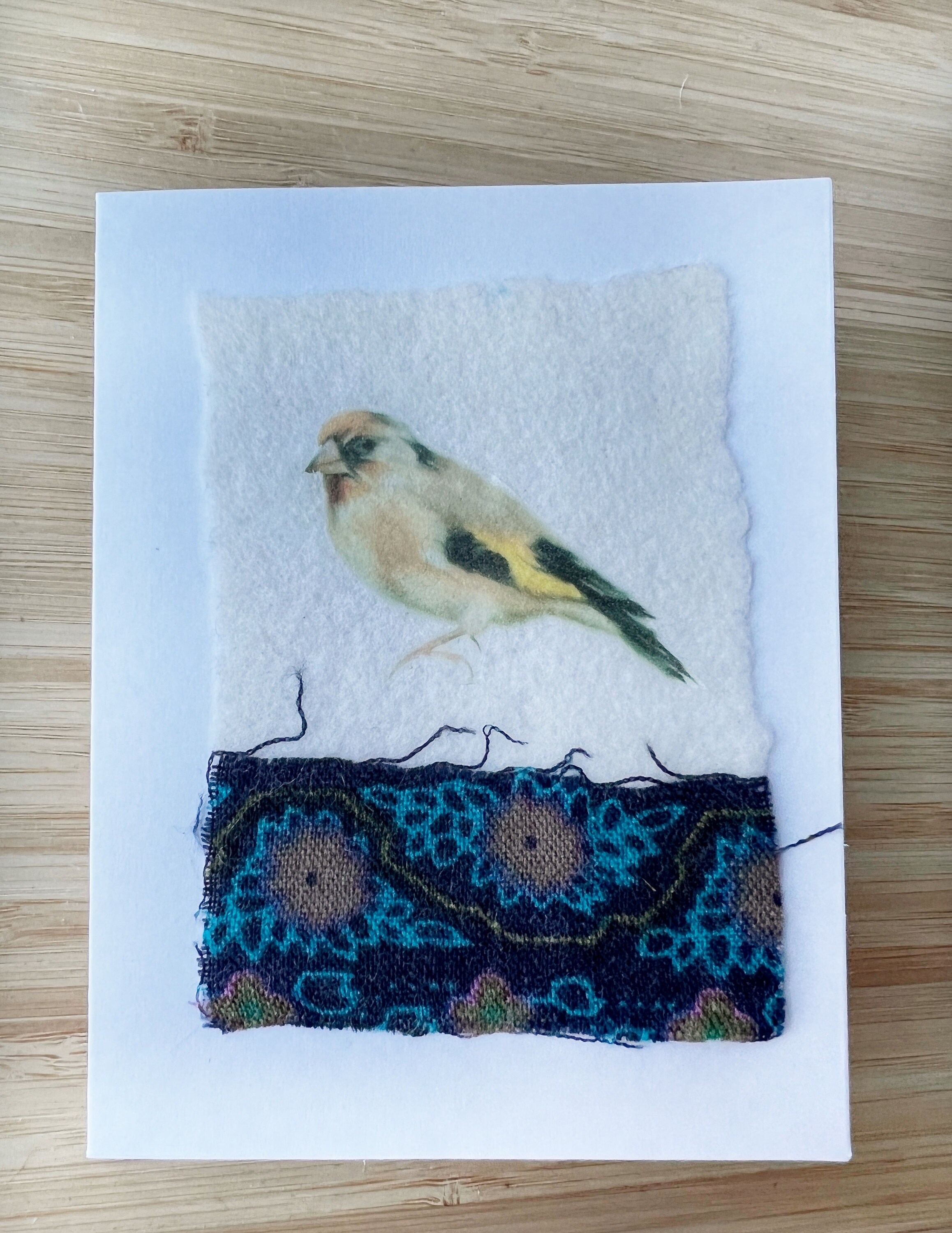 Wet Felted Bird Card Made With 100% Merino Wool Sari Silk - Etsy Canada