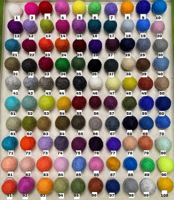 2cm Wool Felt Balls, Assorted Colours, 20mm Felt Pom Poms, Handmade Felt  Balls made in Nepal, Craft Supply, Felted Ball Garland