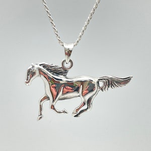 Horse Pendant - 925 Sterling Silver - Equestrian Pendant