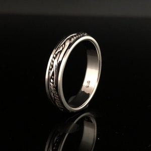 Rope Spin Ring // Silver Spin Ring // Rope Design Silver Spin Ring // 925 Sterling Silver