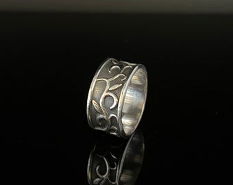 Viktorianischer Bandring aus 925er Silber // Handgefertigt