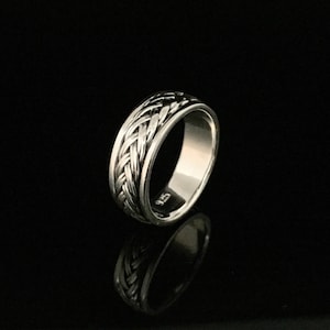 Braided Silver Ring Sizes 8, 9, 10 // 925 Sterling Silver // Handmade // Braided Sterling Ring