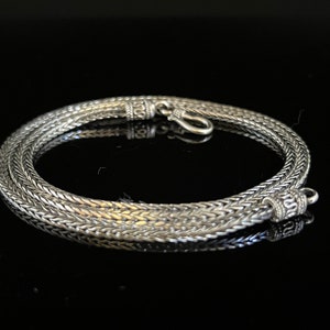 Handmade Silver Wheat Chain // 2.5mm // 925 Sterling Silver  // Squared Silver Wheat Chain // 7 to 16 Inch Lengths