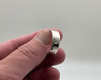 シルバーフラットシガーリング 5mm / 925スターリングシルバー / 光沢