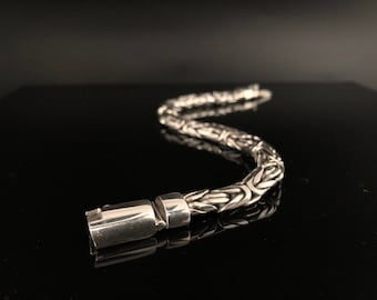 Bali Byzantine Sterling Silver Bracelet - 6mm Flat Gage