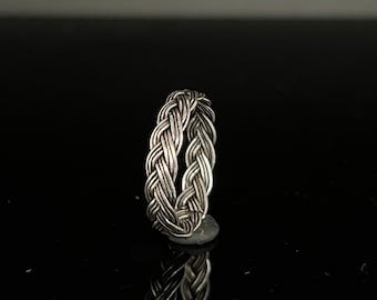 Hand Braid Silver Ring // 925 Sterling Silver // Sizes 5 to 10