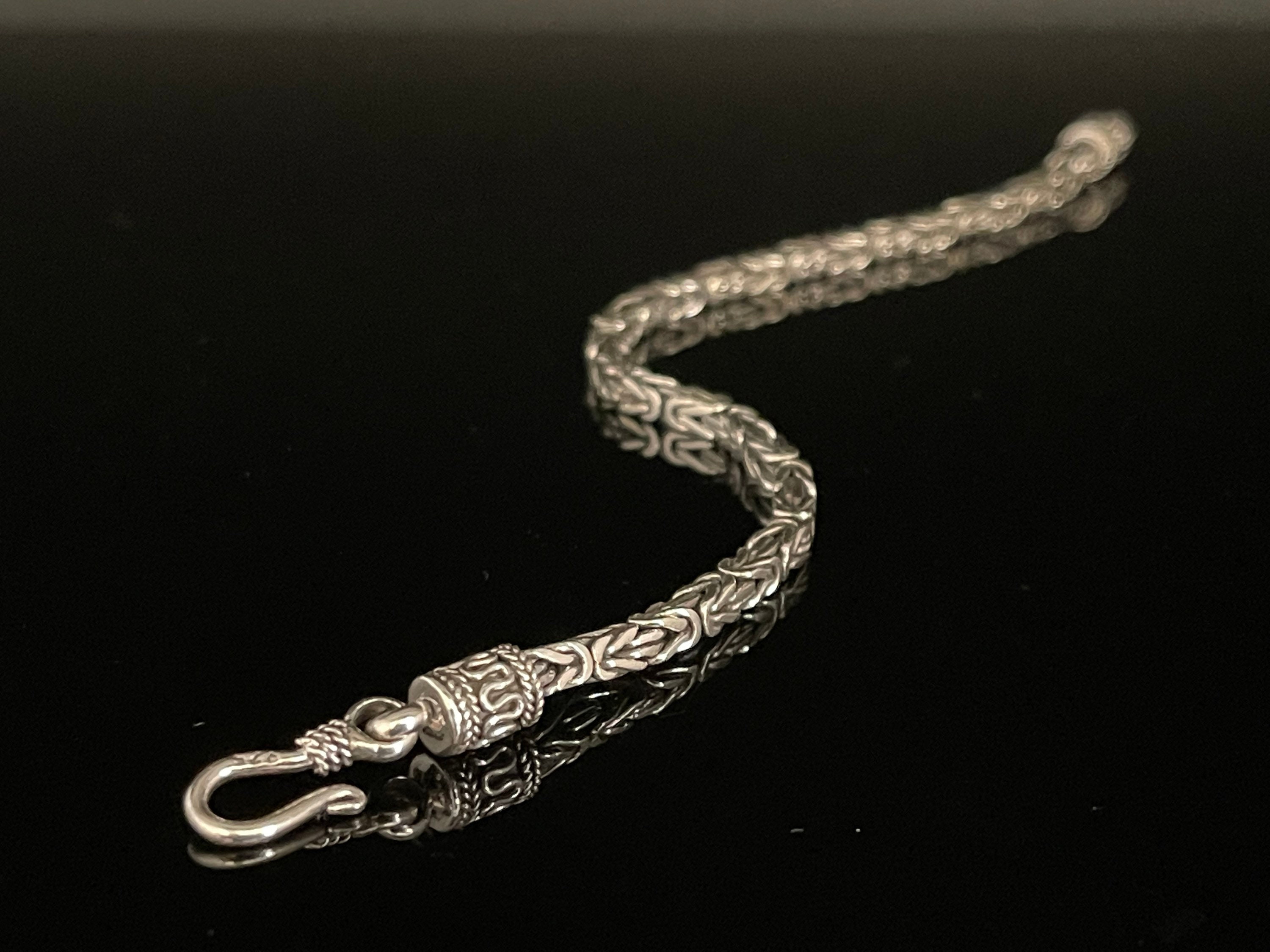 Byzantine Silver Bracelet // 925 Sterling Silver // 3mm Gage