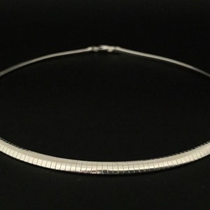 4mm Silver Omega - Silver Omega Chain - 16 to 20 Inches - Sterling Silver -- Sterling Omega