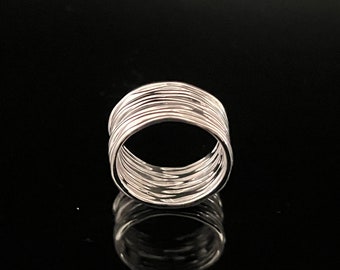 Multi-Band Silver Ring // 925 Sterling Silver // Sizes 8 to 12