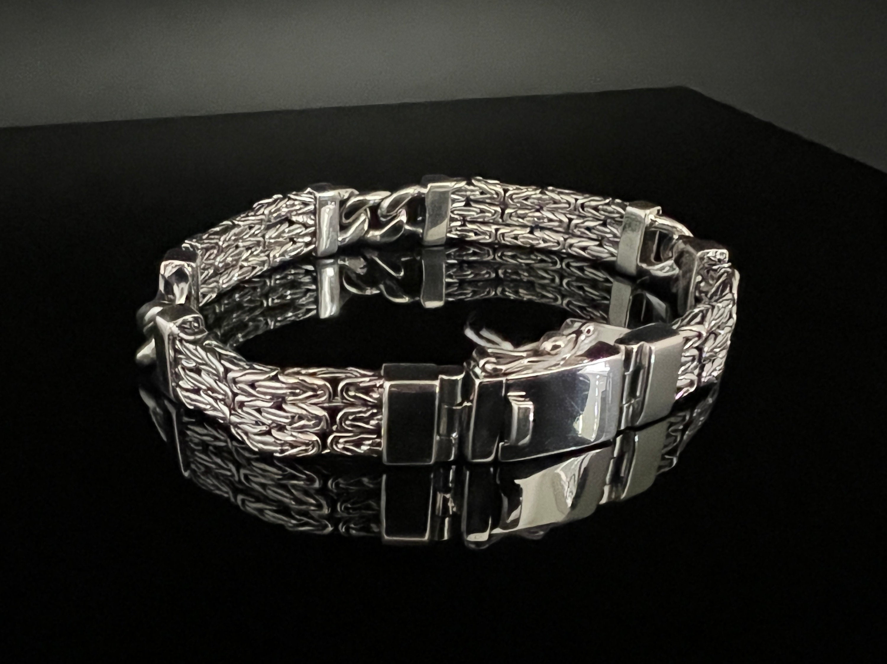 Axion Sterling Silver/ Black Leather Wing Bracelet - Andy Thornal Company