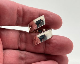 Wickelring aus Sterlingsilber, Größe 6, 7 // 925er Silber // schmaler Silberring // moderner Silberring