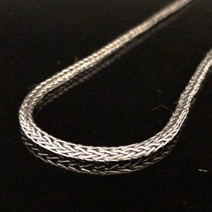 Silver Foxtail Chain // 3mm Bali Foxtail Chain // 925 Sterling Silver  // Silver Foxtail Necklace // 7 to 30 Inch Lengths