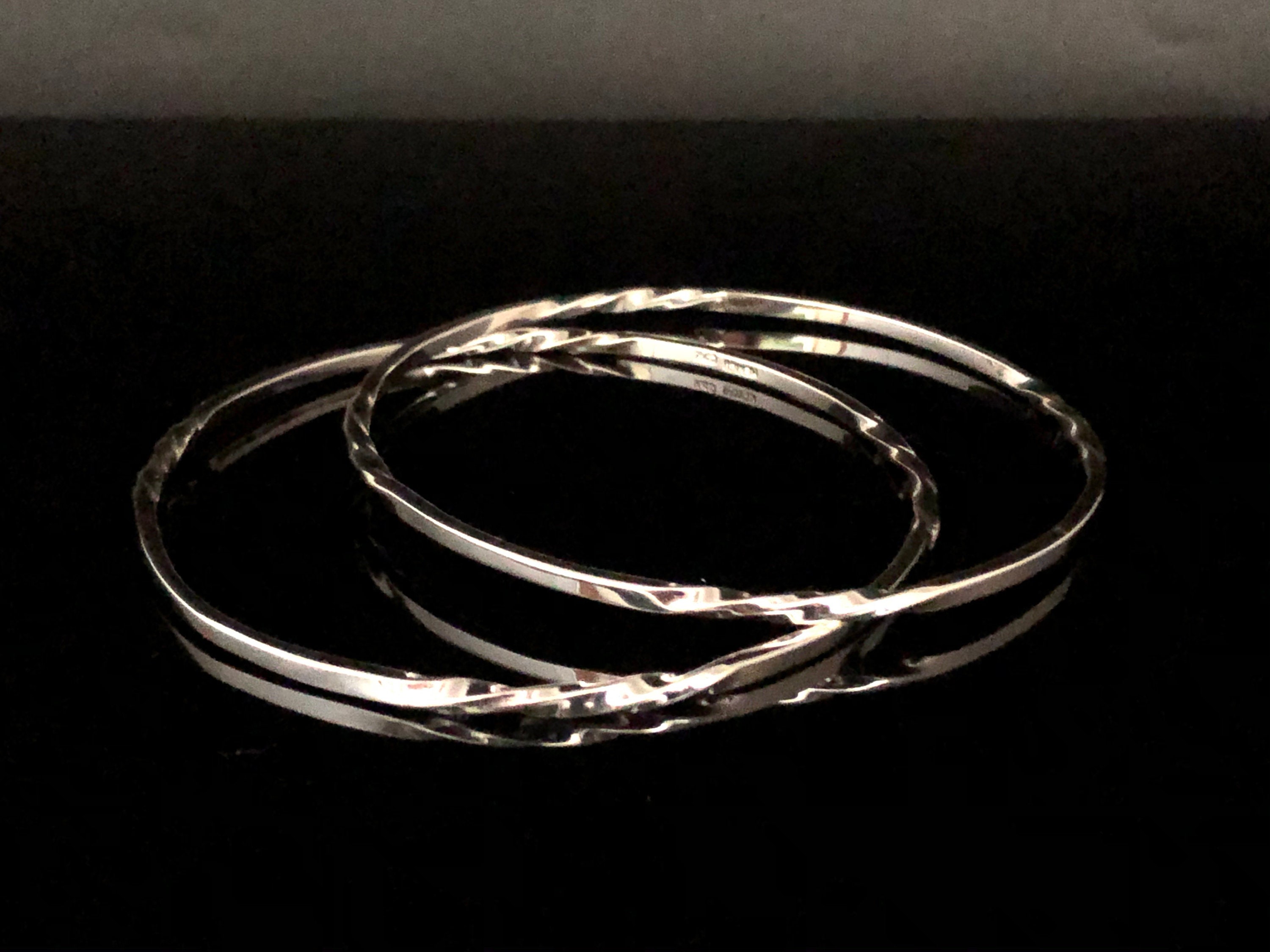 Twisty Silver Bangle - 925 Sterling Silver -- Silver Bangle Twisty Silver Bangle - 925 Sterling Silver -- Silver Bangle