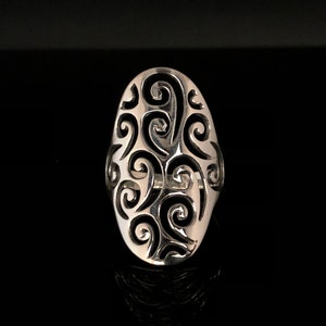 Silver Swirls Ring // 925 Sterling Silver // High Polish Finish // Size 5-9