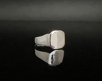 Signet Ring // 925 Sterling Silver // Men's Silver Ring // Unisex Silver Signet Ring