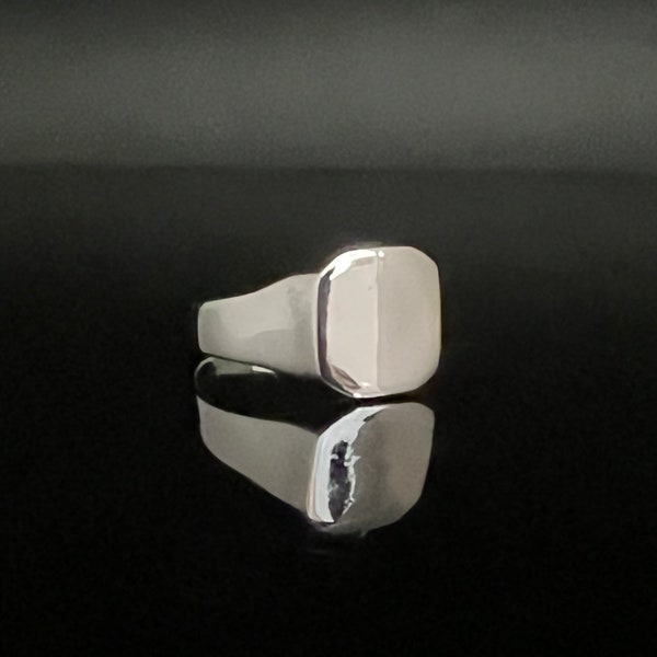 Signet Ring // 925 Sterling Silver // Men's Silver Ring // Unisex Silver Signet Ring