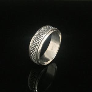 Bali Pattern Spin Ring // 925 Sterling Silver // Bali Spinner Ring // Sterling Spin Ring // Silver Spin Ring